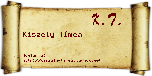 Kiszely Tímea névjegykártya
